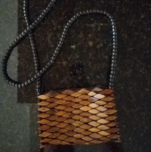 Woodwoven purse